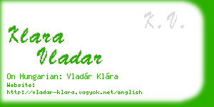 klara vladar business card